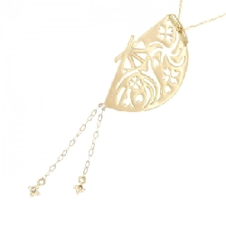 K18YG Quạt Cầm Tay Dây Chuyền Kim Cương 0.03CT - Hàng hiệu Chính Hãng 857302