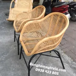 Ghế chân sắt mây 717555