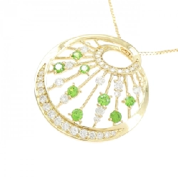 K18YG Đá Garnet Demantoid Dây Chuyền 0.51CT - Hàng hiệu Chính hãng 857694