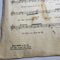 TỜ NHẠC MƯA BUỒN (Mình Kỳ – Hoài Linh) Xuất bản: 1964 752768