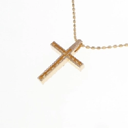 K18PG Dây chuyền kim cương hình chữ thập 0.13CT - Hàng hiệu Chính hãng 860152