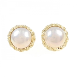 K18YG Mabe Pearl Earrings - Hàng hiệu Authentic