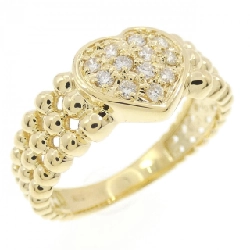 Nhẫn kim cương pavé hình trái tim K18YG 0.15CT