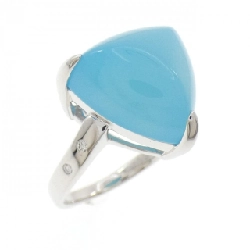 Nhẫn Chalcedony K18WG 13.25CT - Hàng hiệu Chính hãng