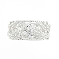 Nhẫn kim cương hoa K18WG 0.44CT 669503