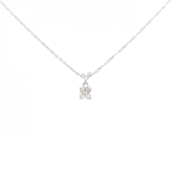 K18WG Hoa Kim Cương Dây Chuyền 0.08CT - Hàng hiệu Chính hãng