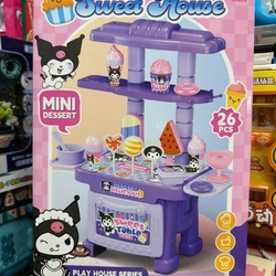 Đồ chơi đồ hàng Kuromi quầy bán kem 2016- 261 Sweet table play house mini desert