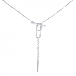 Hàng hiệu Authentic - Dây chuyền Hermès Éverchaine Dunkle 0.37CT