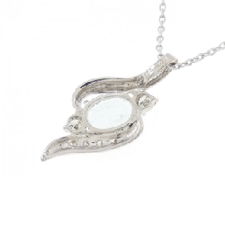 K18WG Aquamarine Necklace 0.4CT - Hàng hiệu Authentic 856324