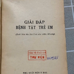 SÁCH Y HỌC - GIẢI ĐÁP BỆNH TẬT TRẺ EM - BS ĐẶNG PHƯƠNG KIỆT- 1987 543710