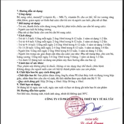 Midu MenaQ7 180mcg bổ sung canxi, Vitamin D3, Vitamin K2 dạng MenaQ7 và Arginine 723208