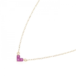 K18YG Dây chuyền trái tim ruby 0.26CT - Hàng hiệu Chính hãng 861705