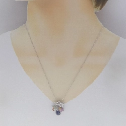 K18WG Đá màu Dây chuyền - Hàng hiệu Chính hãng 860352