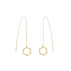 K18YG Bông tai hoa - Hàng hiệu Chính hãng