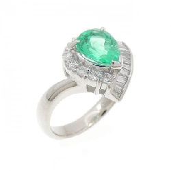 Nhẫn Emerald PT900 0.85CT - Hàng hiệu Chính hãng