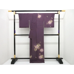 Áo kimono thăm viếng, trang trí vàng Yuzen, thêu bo màu 883401