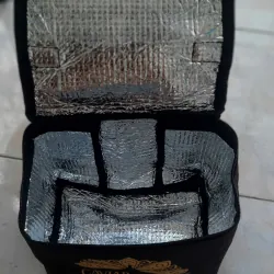 Túi đựng hộp cơm giữ nhiệt lót bạc vải Canvas không thấm nước, đựng bình nước giữ nhiệt 1013473