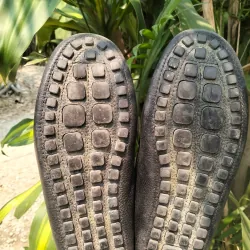 Giày lười nam Louis Vuitton hàng hiệu da bê màu đen size 38 995275