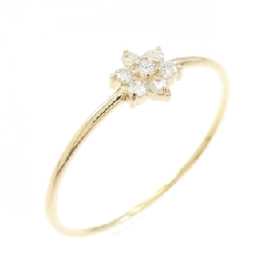 Nhẫn kim cương hoa K18YG 0.10CT - Hàng hiệu Authentic