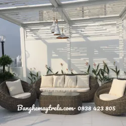 Sofa sò mây nhựa phòng khách 702758