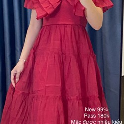 Đầm đỏ dáng dài free size