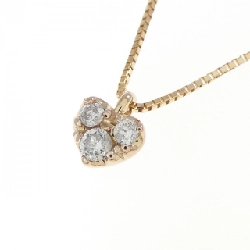 K18PG Dây chuyền hình trái tim kim cương 0.13CT - Hàng hiệu Chính hãng 861286