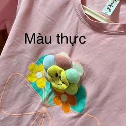 Set áo kèm quần giả váy cho bé gái màu hồng 521496