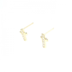 K18YG Bông tai kim cương chéo 0.10CT - Hàng hiệu Chính hãng 869220