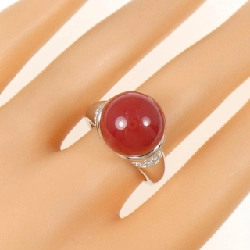 Nhẫn san hô PT900 13mm 667027