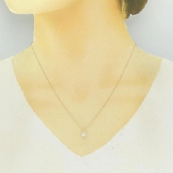 K18PG Dây chuyền kim cương 0.529CT J SI2 hình giọt nước - Hàng hiệu Authentic 879923