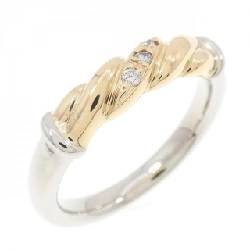 Nhẫn kim cương K18YG/PT900 0.04CT - Hàng hiệu Authentic