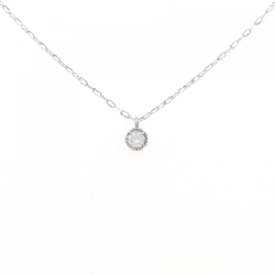 K18WG Solitaire Dây chuyền kim cương 0.10CT - Hàng hiệu Chính hãng