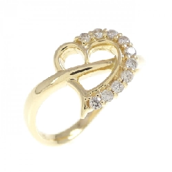 Nhẫn kim cương hình trái tim K18YG 0.16CT