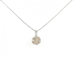 Dây chuyền kim cương Solitaire PT900/PT850 0.7CT - Hàng hiệu Chính hãng