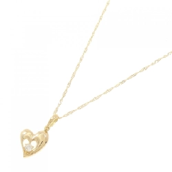 K18YG/750YG Dây chuyền hình trái tim kim cương 0.05CT - Hàng hiệu Chính hãng 861995