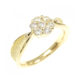 Nhẫn kim cương hoa K18YG 0.32CT - Hàng hiệu Authentic