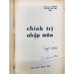 Chính trị nhập môn - Maurice Duverger ( bản đóng bìa xưa ) 126372