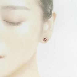 K18YG Bông tai Ruby - Hàng hiệu Chính hãng 876322