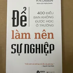 Để làm nên sự nghiệp