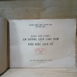 Bảng Đối Chiếu Âm Dương Lịch 2000 Năm Và Niên Biểu Lịch Sử (Xb 1976) 734079
