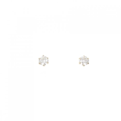 K18YG Solitaire Bông tai Kim cương 0.30CT - Hàng hiệu Chính hãng