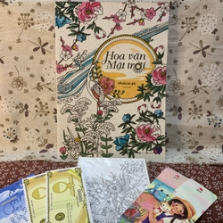 Sách Tô Màu – Hoa Văn Mặt Trời, Mới 100%, tặng kèm Bookmark, Postcard Tô Màu