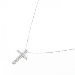 K18WG Dây chuyền kim cương chéo 0.32CT - Hàng hiệu chính hãng 858564