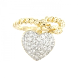 Nhẫn kim cương pavé hình trái tim K18YG/PT 0.35CT 667383