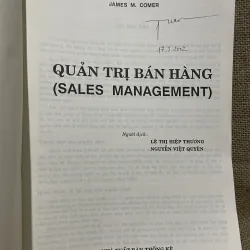 Quản trị bán hàng JAMES M. COMER;450 trang khổ lớn  975376