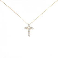 K18YG Dây chuyền kim cương chéo 0.21CT - Hàng hiệu chính hãng