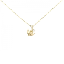 K18YG Dây chuyền kim cương hình ô 0.05CT - Hàng hiệu Chính hãng