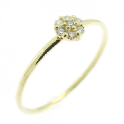 【Sản phẩm mới】Nhẫn kim cương K18YG hình hoa 0.04CT