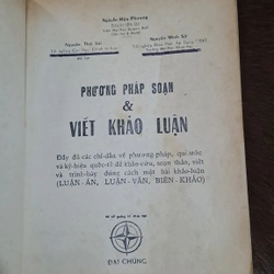 Phương pháp Soạn và Viết Khảo Luận, sách xưa dạy viết văn rất hay, khoa học (Hiếm, đẹp) 549238