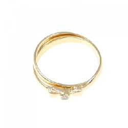 Nhẫn kim cương K18YG hình ruy băng 667661